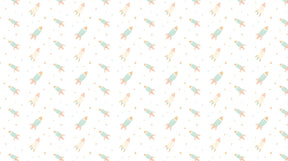 Detailed pastel rocket mural wallpaper design pattern with stars by Kids-Mundo