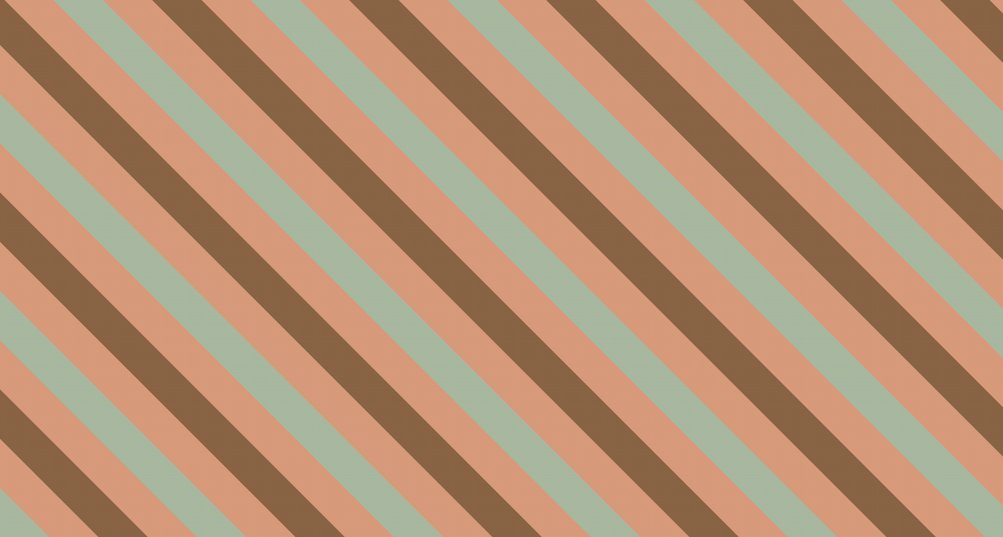 Kids-Mundo flat artwork preview of the sage, terracotta and brown stripe mural design