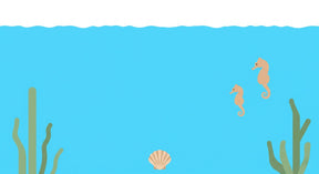 Detailed seahorse and seaweed mural wallpaper design pattern by Kids-Mundo
