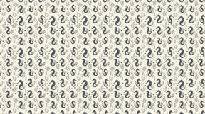 Detailed seahorse and seaweed mural wallpaper design pattern by Kids-Mundo
