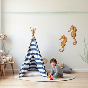 Seahorse mural wallpaper creating peaceful underwater nursery decor by Kids-Mundo