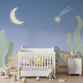 Peaceful turtle wall decor with soft pastels perfect for baby nursery by Kids-Mundo