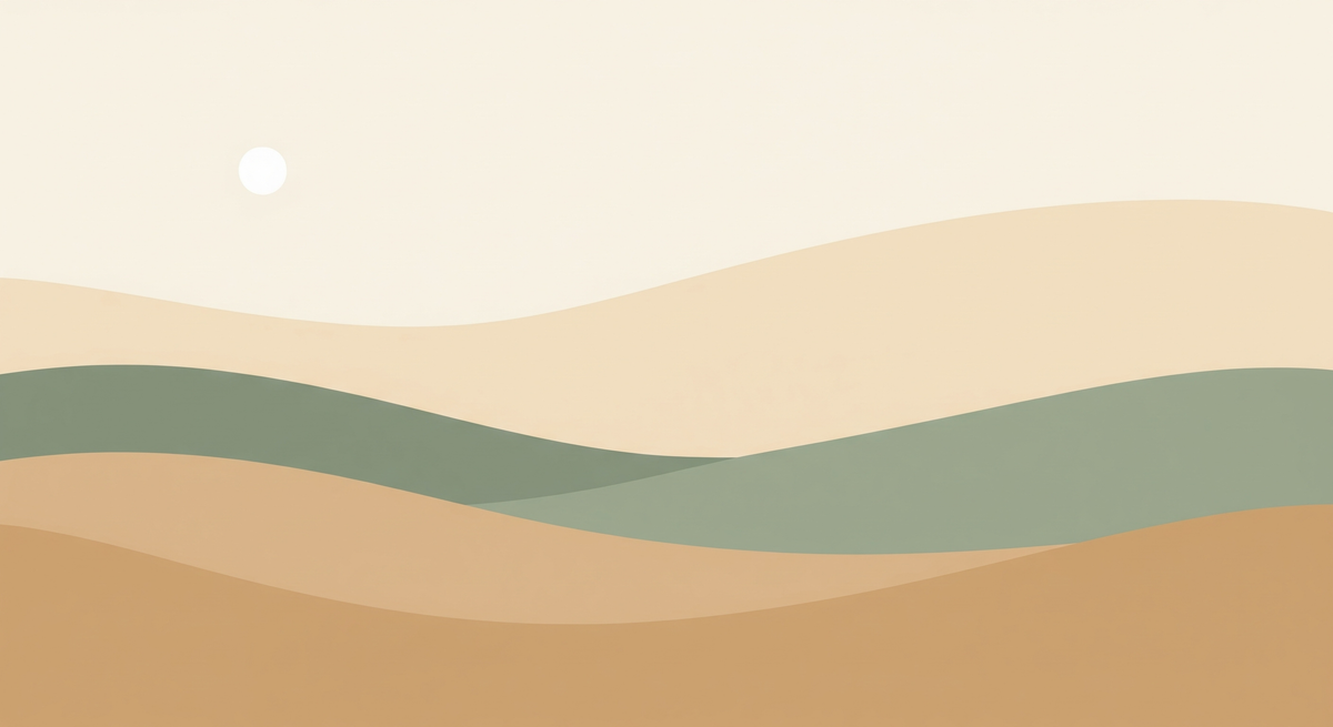 Soft Abstract Wave Landscape Wall Mural