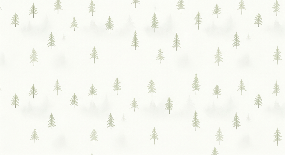 Soft Pine Forest Pattern Wall Mural