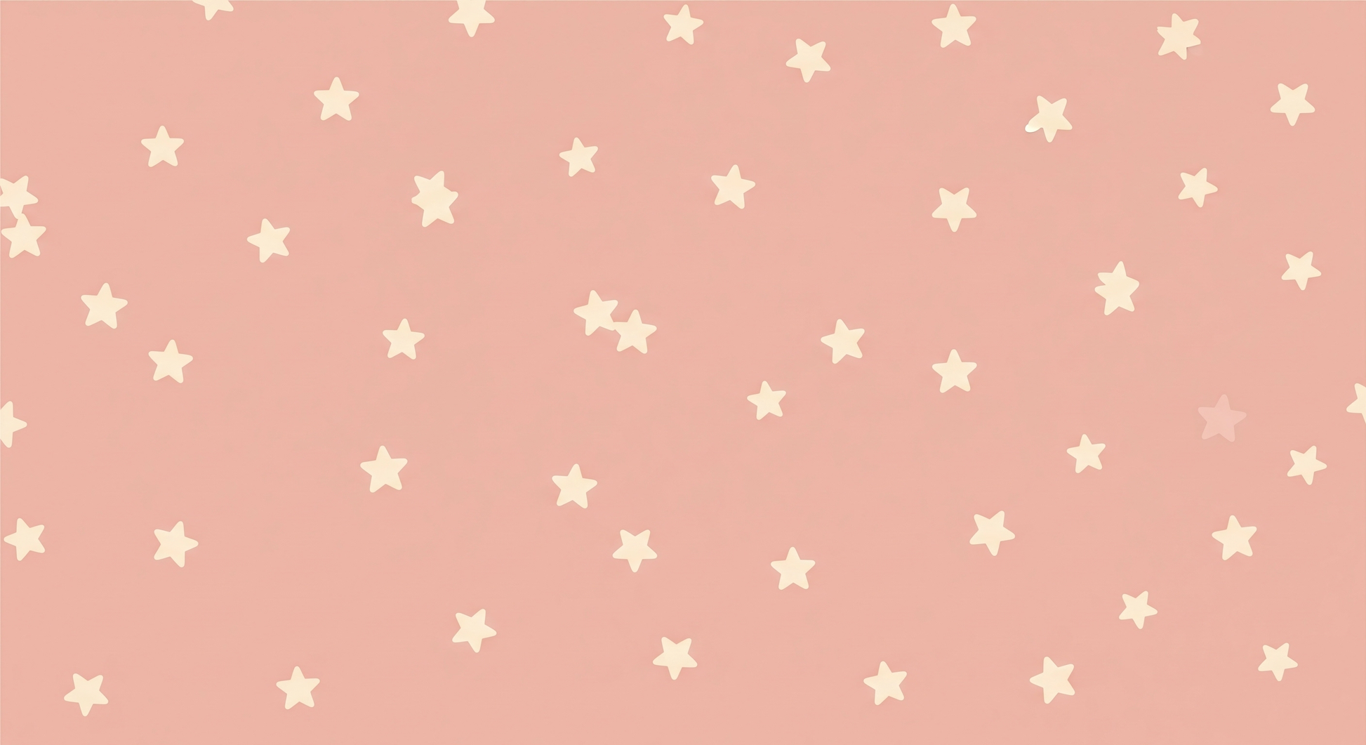 Kids-Mundo flat artwork of the scattered cream star pattern on a soft dusty pink background.