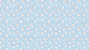 Detailed space astronaut and rocket mural wallpaper design pattern by Kids-Mundo