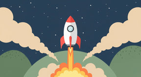 Detailed space rocket mural wallpaper design pattern showing colorful spacecraft and starry sky by Kids-Mundo