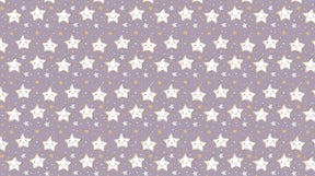 Detailed smiling stars on lilac background mural wallpaper design pattern by Kids-Mundo