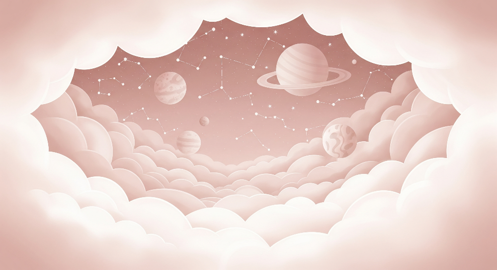 Starry Cloud Tunnel Wall Mural