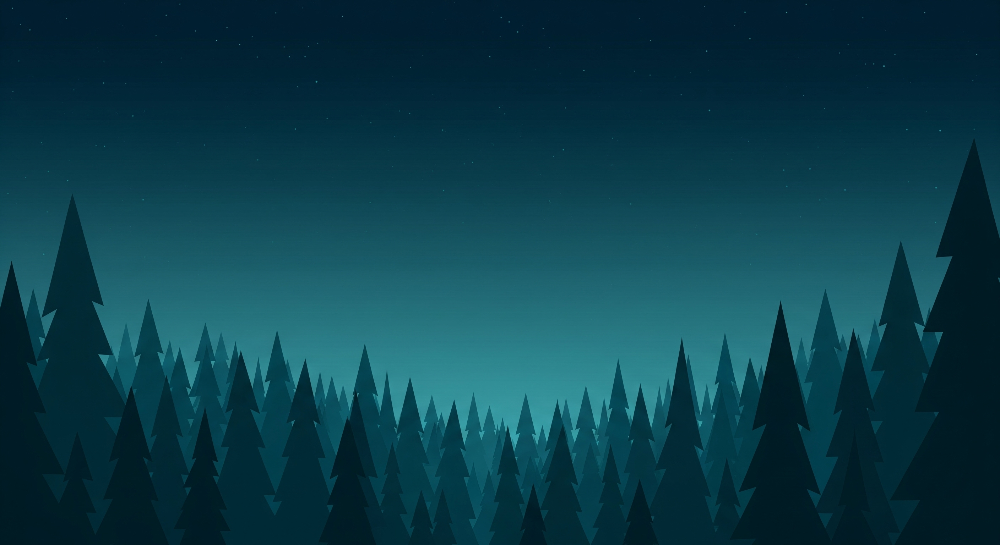 Starry Night Forest Wall Mural