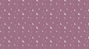 Detailed purple starry sky mural wallpaper design pattern with moons and stars by Kids-Mundo