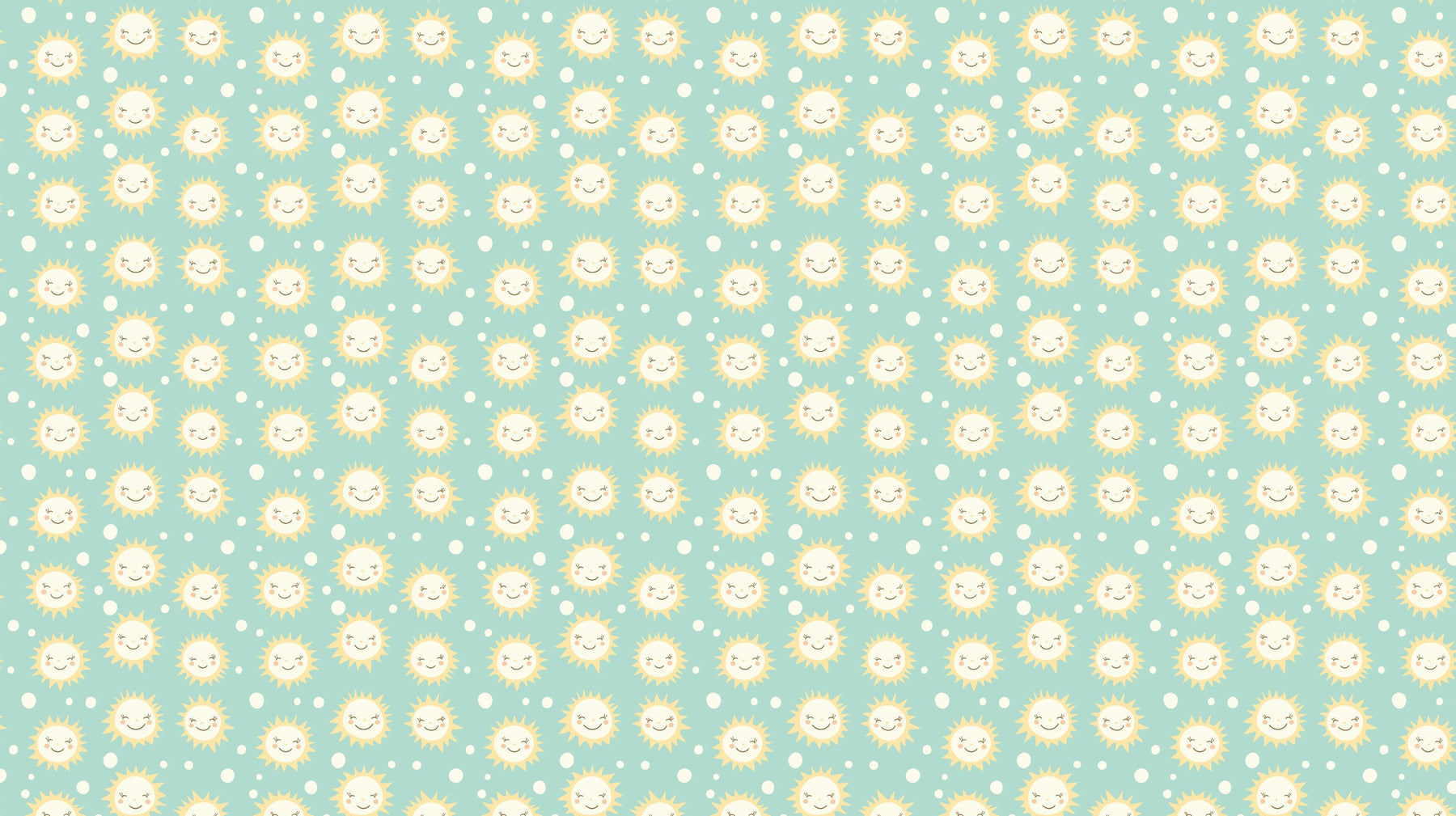 Detailed sunshine mural wallpaper design pattern with smiling sun rays by Kids-Mundo