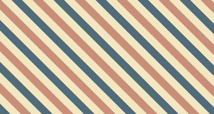 Kids-Mundo flat artwork of the terracotta, navy and cream diagonal stripe wall mural design.