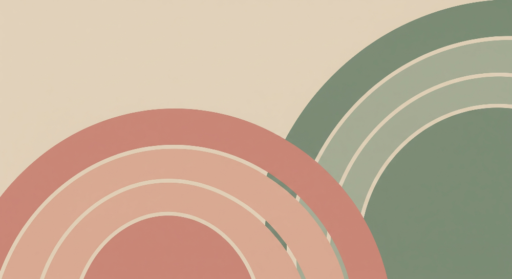 Terracotta and Sage Rainbow Wall Mural
