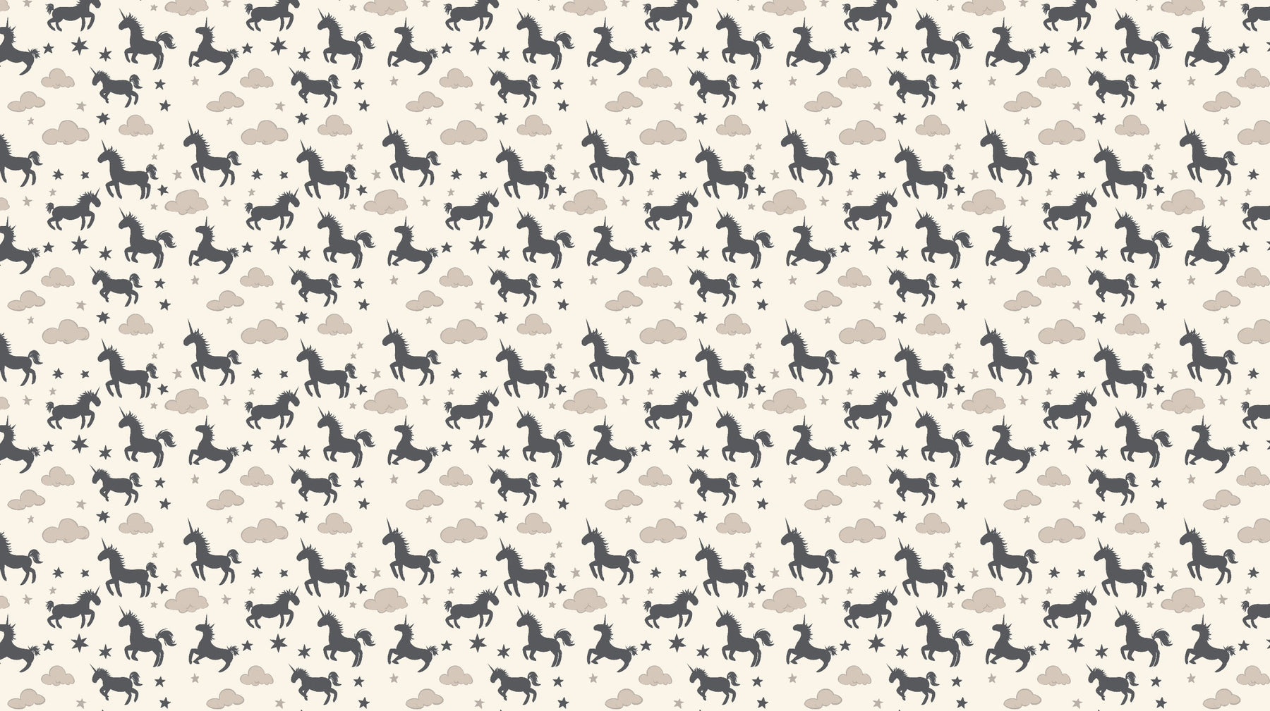 Detailed unicorn clouds and stars mural wallpaper design pattern by Kids-Mundo