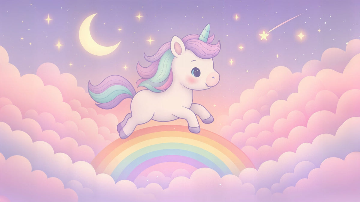 Magical Unicorn Rainbow Wall Mural