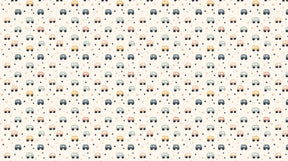 Detailed vehicle mural wallpaper design pattern showing soft cars and stars by Kids-Mundo
