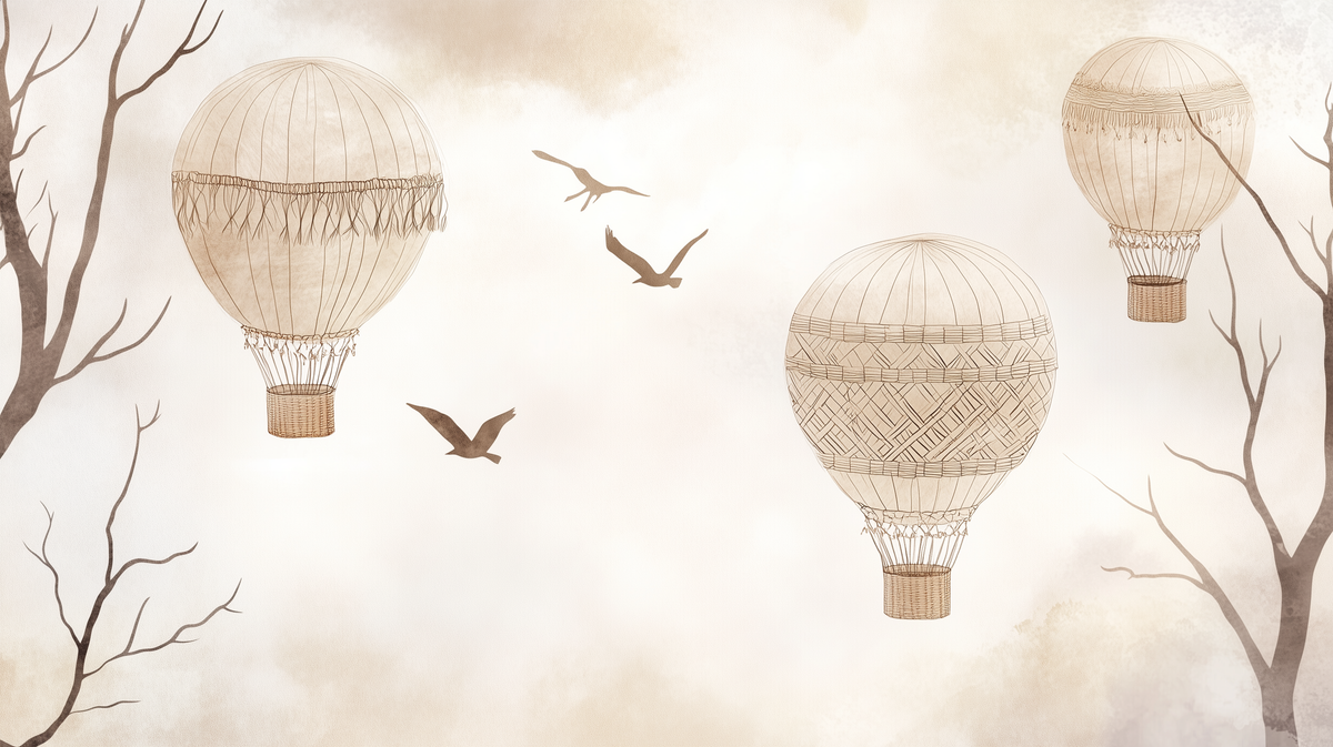 Vintage Hot Air Balloons Wall Mural