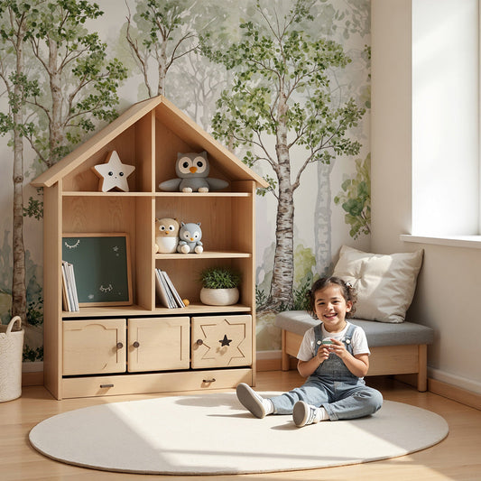 Kids-Mundo watercolour birch forest wall mural made to measure for a nursery