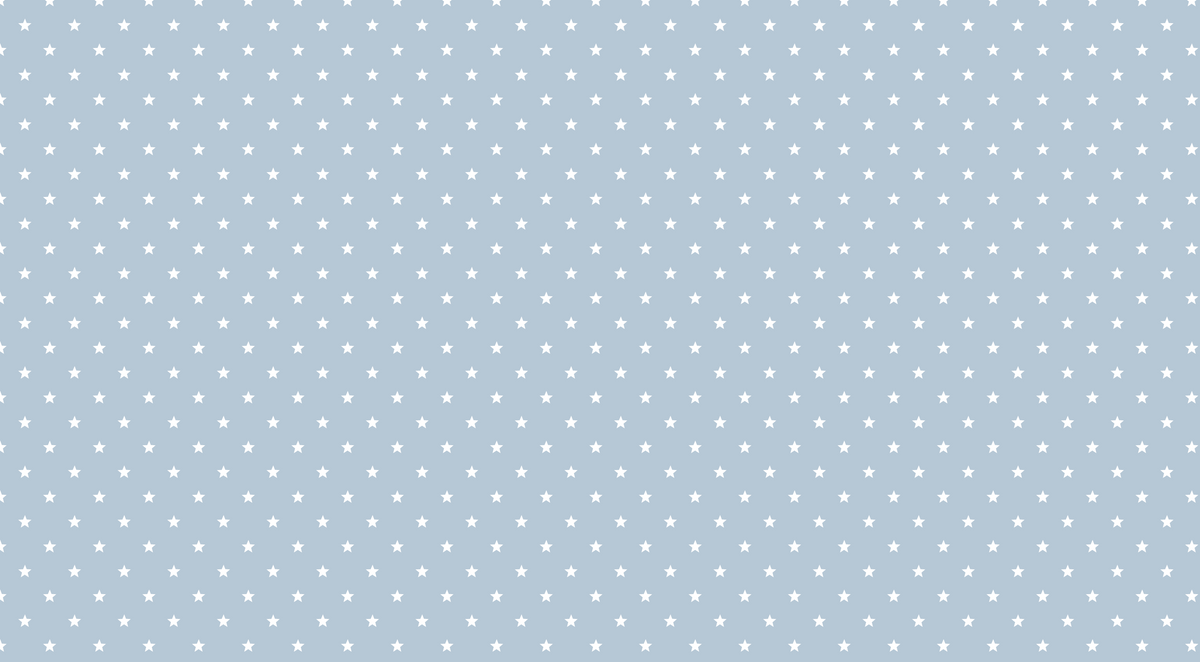White Stars on Soft Blue Wall Mural