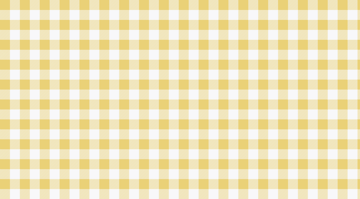 Yellow Gingham Check Wall Mural