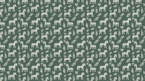 Detailed zebra and foliage mural wallpaper design pattern on green background by Kids-Mundo