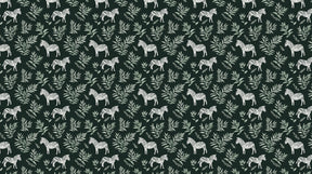 Detailed zebra and foliage mural wallpaper design pattern showing safari animals by Kids-Mundo