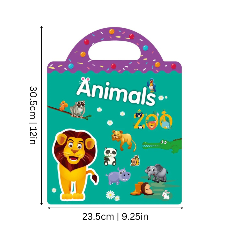 Reusable Sticker Book for Kids | Mess-Free Fun with Animal Themes