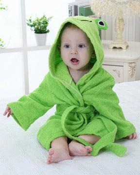 Baby Bathrobe with Frog Design | Soft Cotton for Comfort