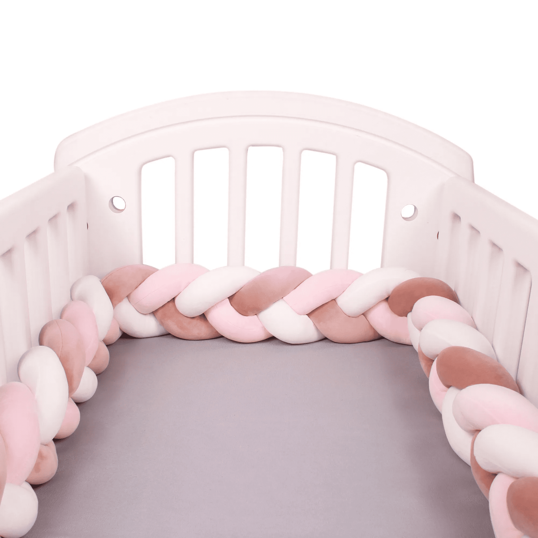 Braided Baby Bed Bumper | Soft Cotton Protective Surround