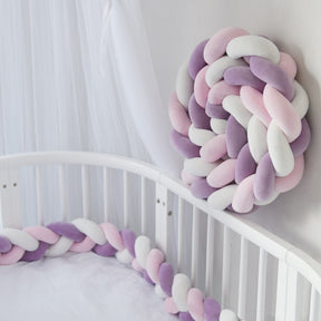Braided Bed Bumper | Soft Cotton Safety Barrier