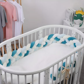 Braided Baby Bed Bumper | Soft Velvet Cotton Safety Barrier
