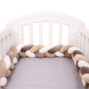 Braided Baby Bed Bumper | Soft Cotton Safety Barrier