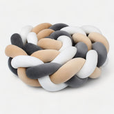Ecru Braided Bed Bumper | Soft, Safe, and Stylish Protection
