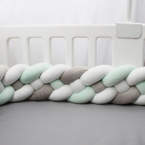 Braided Baby Bed Bumper | Soft Cotton Protective Barrier