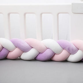 Baby Girl Bed Bumper | Soft Cotton Safety Barrier