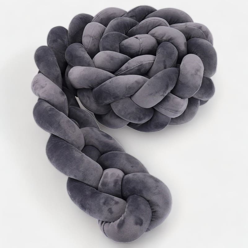 Boys' Braided Bed Bumper | Soft Cotton Safety Barrier