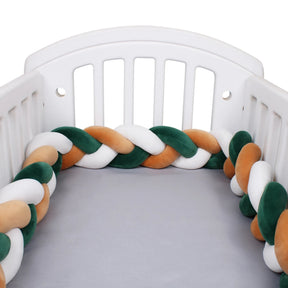 Jungle Bed Bumper | Soft Velvet Protection for Babies