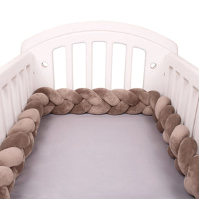 Braided Baby Bed Bumper | Soft Cotton Protection for Safety