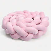 Pink Baby Bed Bumper | Soft Cotton Braided Protection