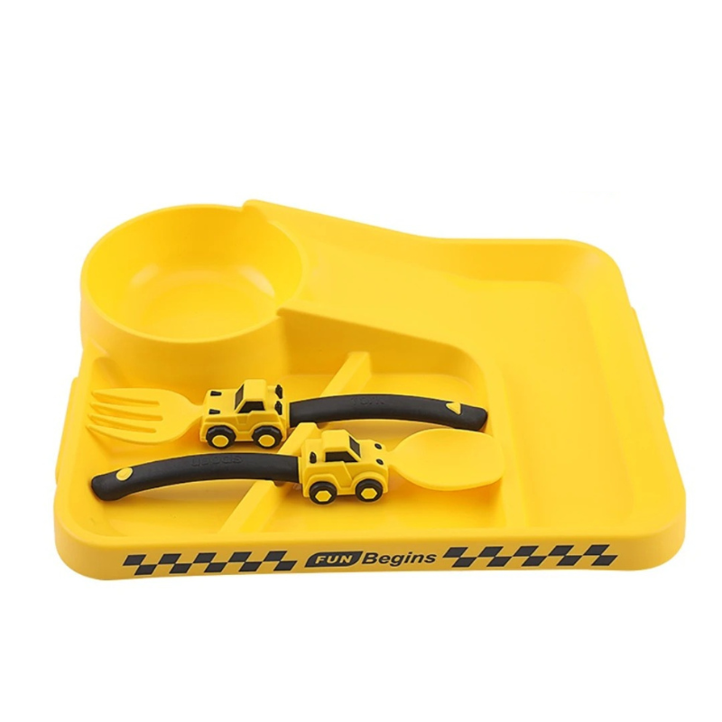 Kids' Construction Dishware Set | Fun Utensils for Healthy Eating
